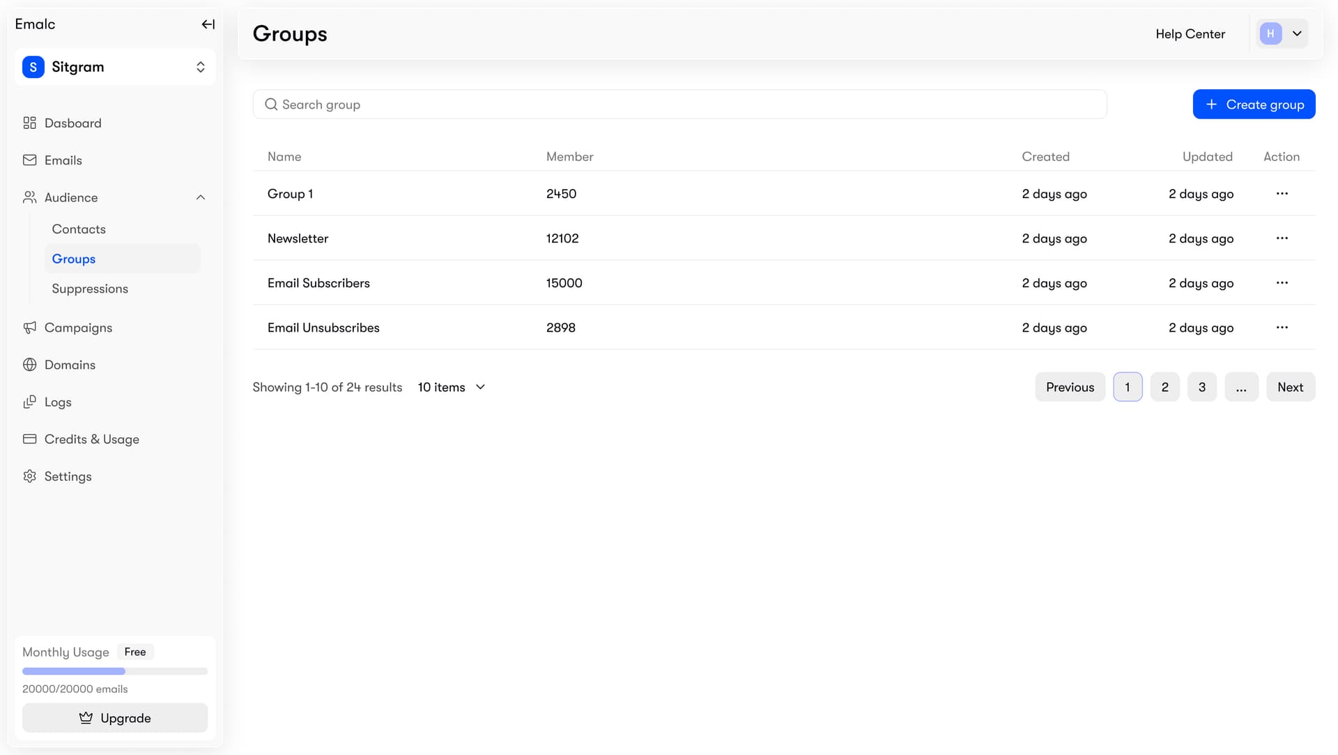 Effortless Contact Groups